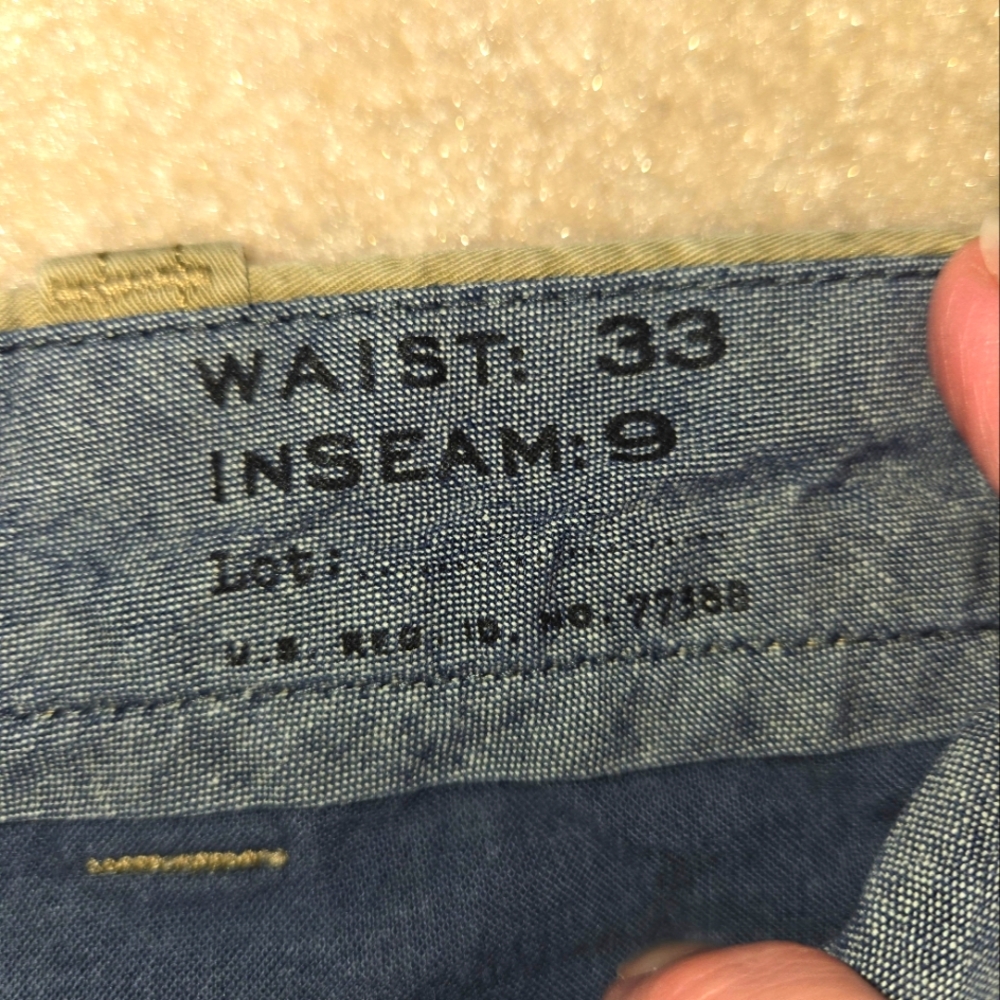 J. Crew Men's waist 33 Stretch Flat Front Shorts - Picture 5 of 9